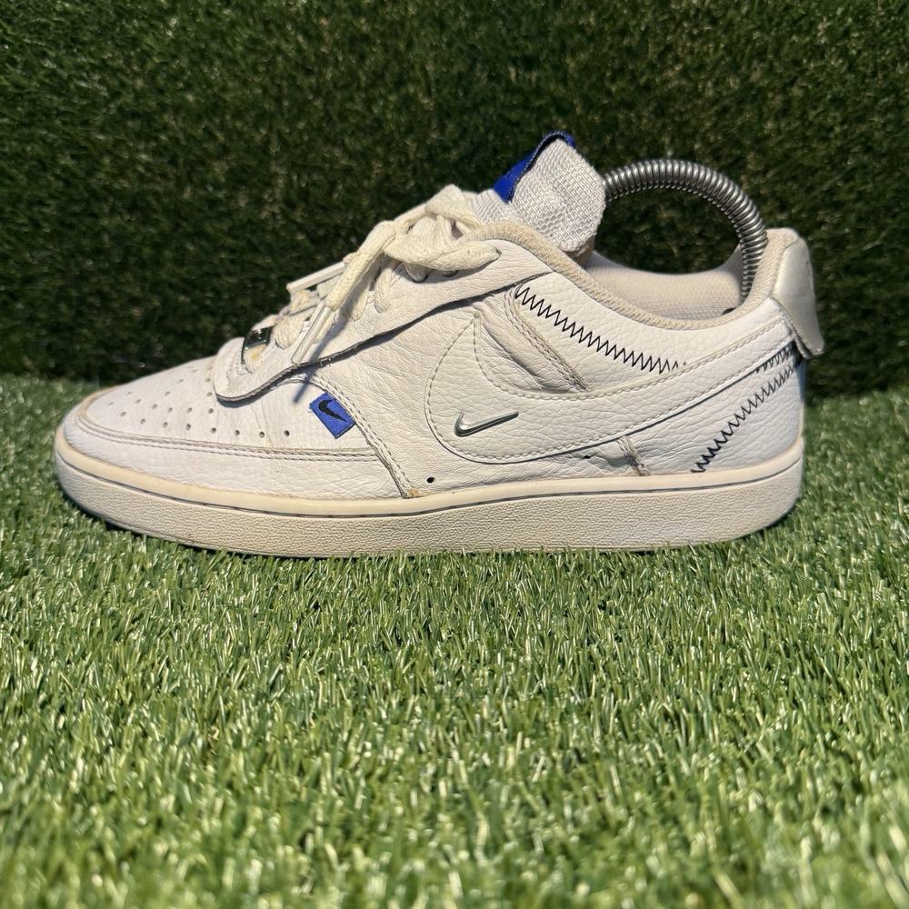 Size 7.5 - Nike Court Vision SE Low White Metallic Silver W